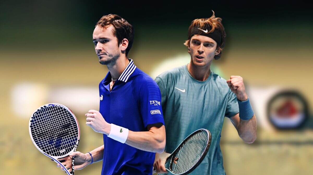    Даниил Медведев / Андрей Рублев© Иллюстрация РИА Новости . РИА Новости / Алексей Филиппов