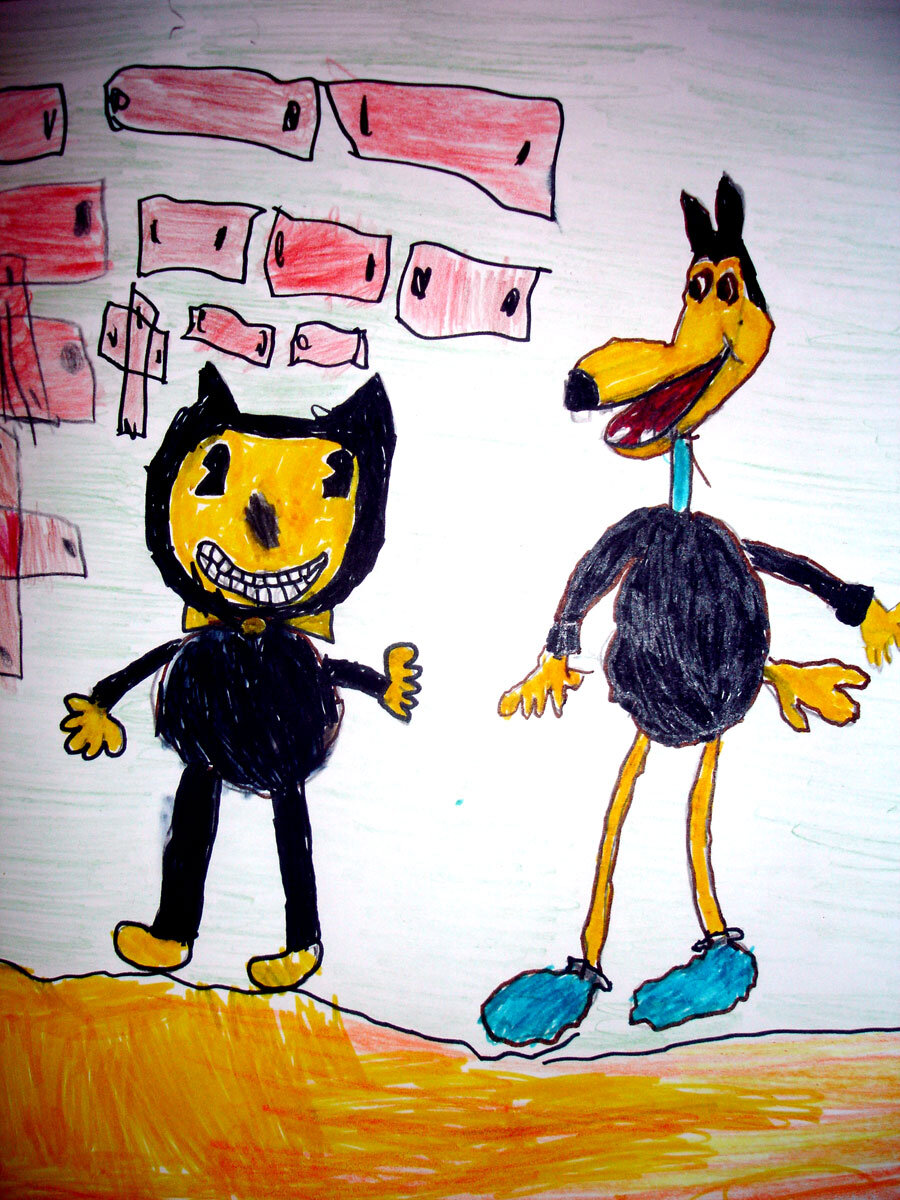 Слева тот самый Бенди, справа Борис, из того же мультика.