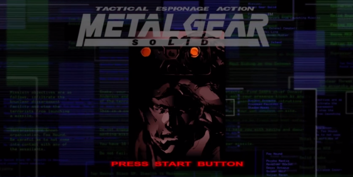 Любительский ремейк главного меню Metal Gear Solid. 
