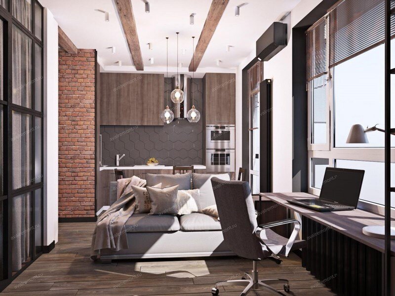 В квартире-студии все должно быть компактно и функционально