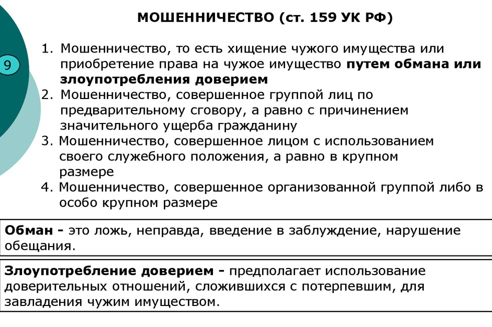 Мошенничество и злоупотребление