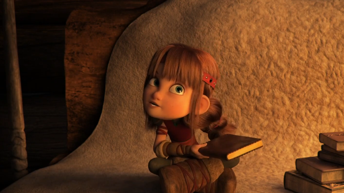 Это дочь Иккинга - Зефирка и она не верит в добрых Драконов.