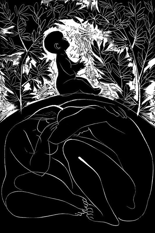 Стасис Красаускас. Иллюстрация к сборнику стихов Э. Межелайтиса "Человек". 1961