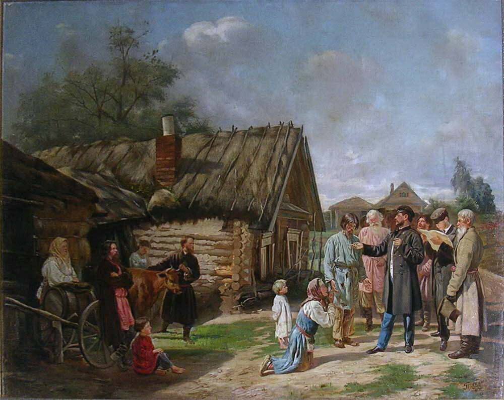Василий Владимирович Пукирев "Сбор недоимок" (1875)
