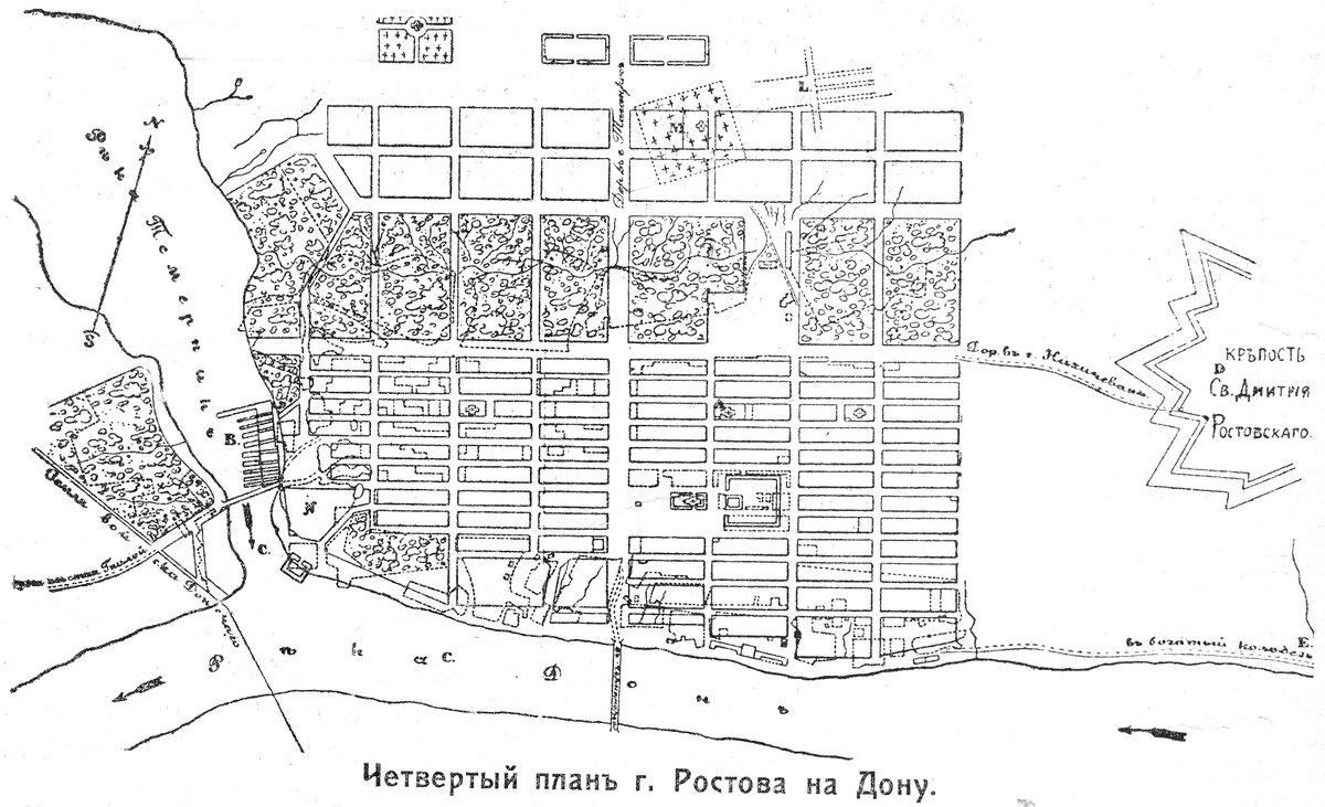 Карта ростова на дону 1900 года