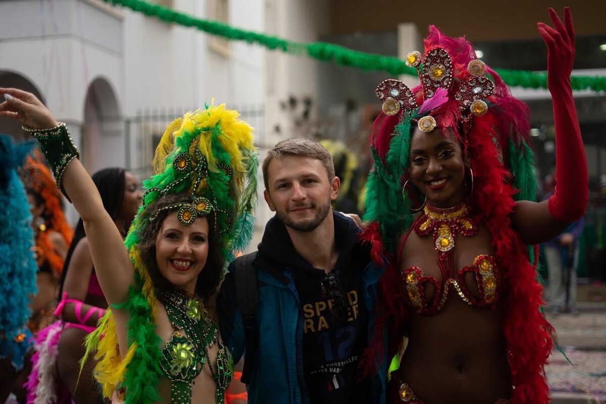 Борис Дмитрук во время карнавала в Луле, 2019. Все фото предоставлены автором. 