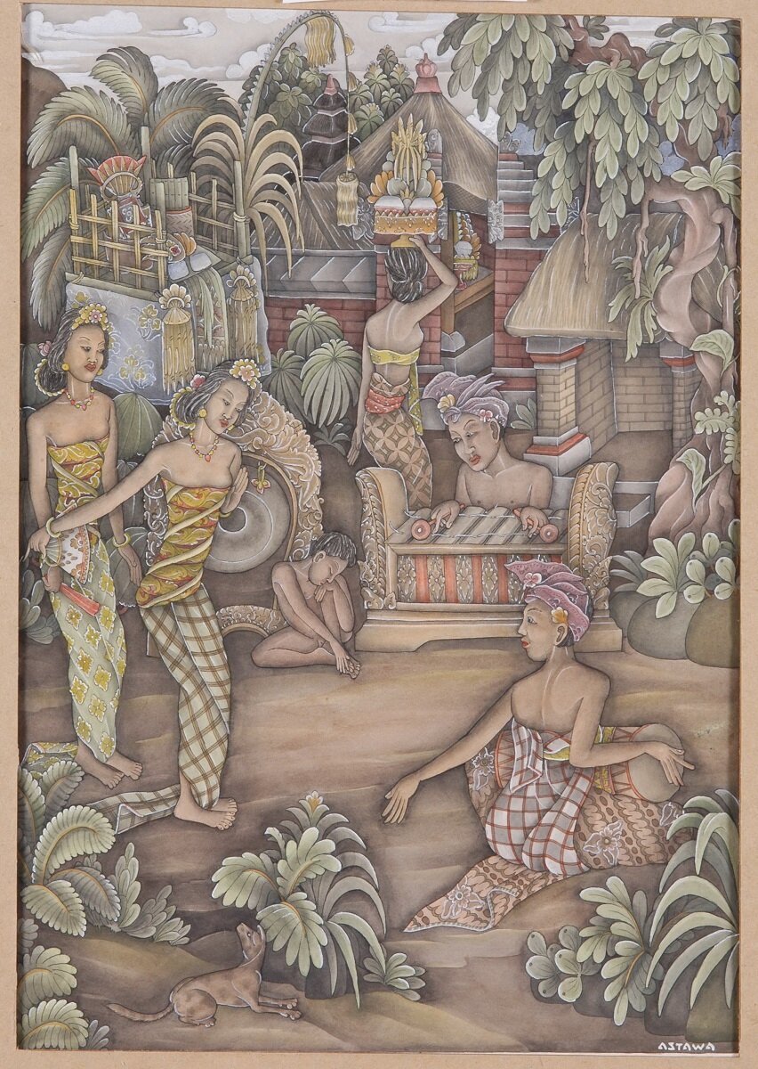 Художник: Астава. Балийский танец. Остров Бали. Середина 20 в. Ресурс фото: orientmuseum.ru