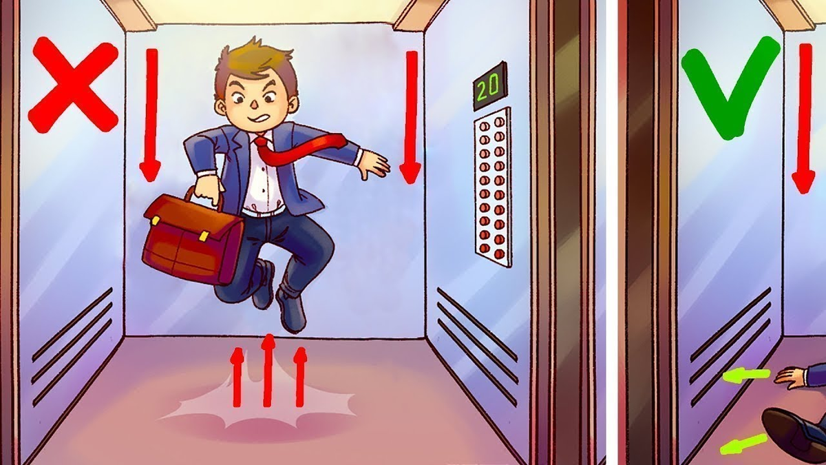 Лифт для детей. Лифт падает. Прыгать в лифте. Опасные места лифт. Играть выходи из дома