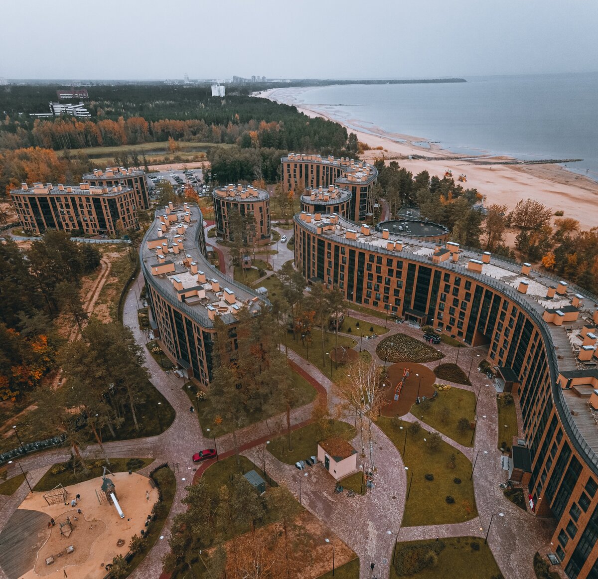 дома на берегу финского залива