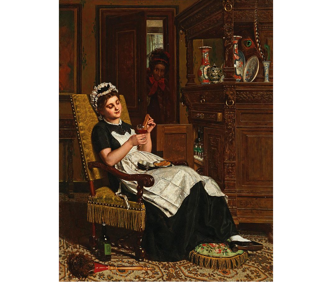 "Никто не обслужит нас лучше, чем мы сами", Эверт Ян Бокс, 1874. (сс) Wikimedia Commons (По-моему, она обмакивает печенье в херес! :)
