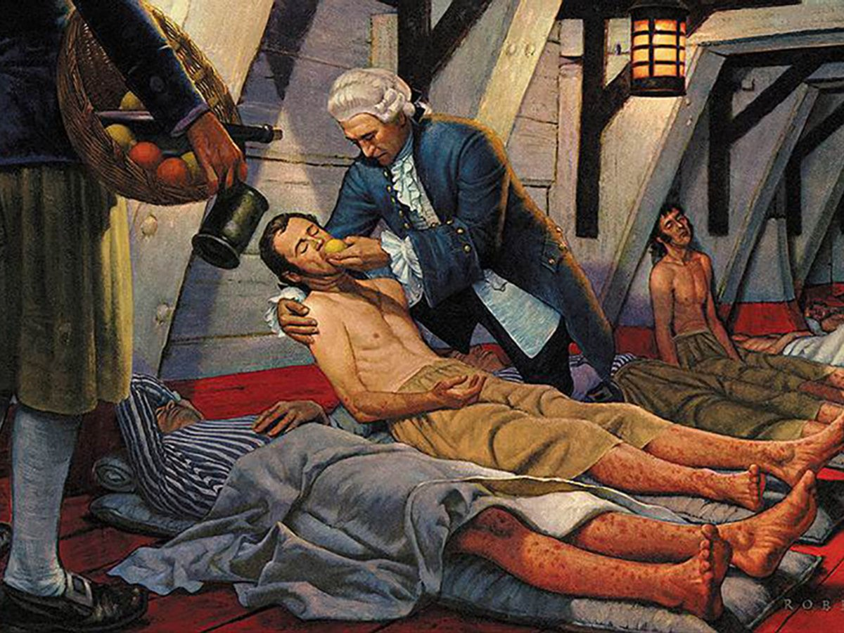 Лечение цинги у английских моряков