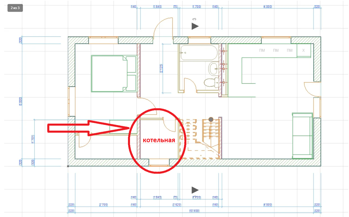 Место расположения котельной в доме 