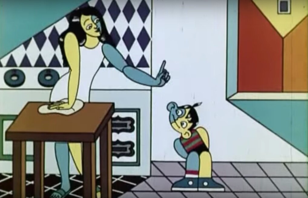 Кадр из мультфильма "Рассеянный Джованни"