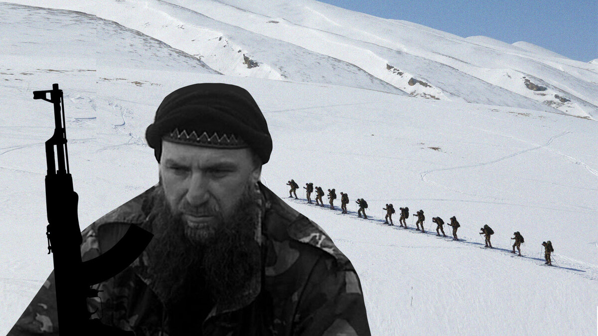 Боевики в горах чечни