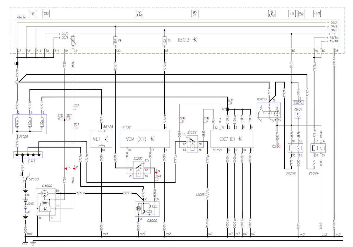 Электросхема питания IVECO