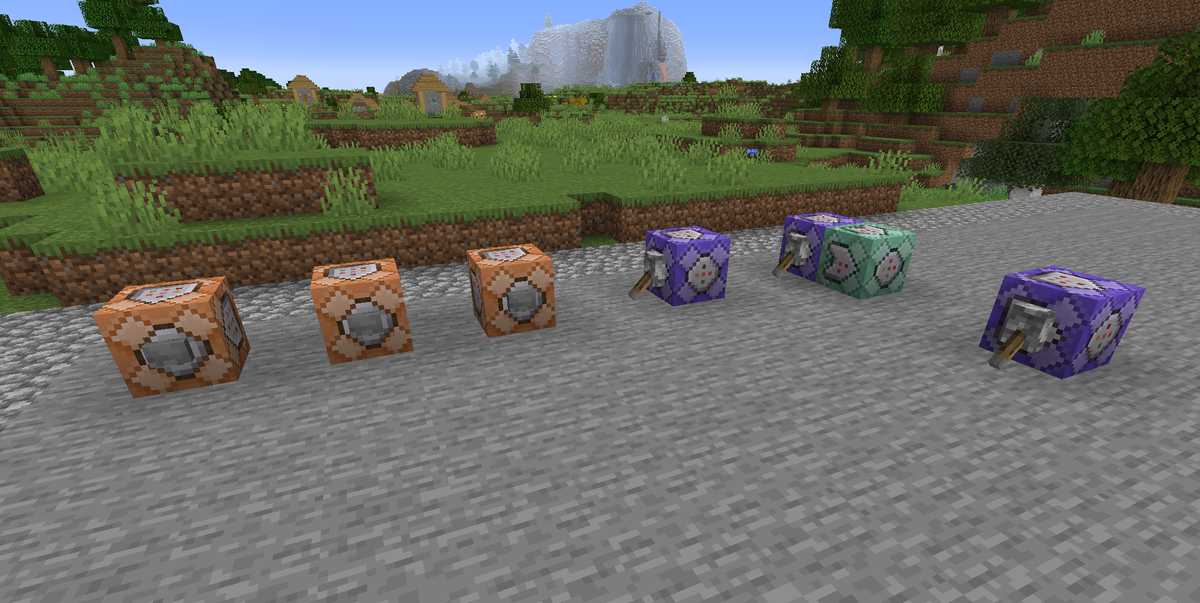 3 импульсных КБ отдельно, цикличный КБ отдельно, цикличный и цепной-условный вместе, цикличный КБ отдельно.