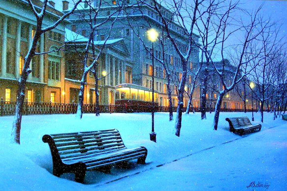 москва зимой пейзаж