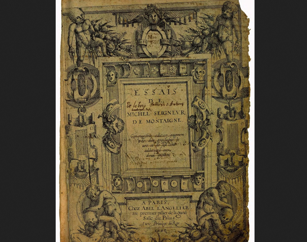  Мишель де Монтень. "Опыты". Издание 1588 г.