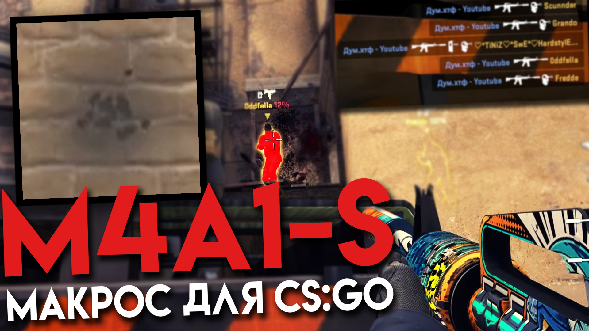 Макросы на M4A1-S для CS:GO  КС ГО. X7, Bloody, Logitech, Razer.