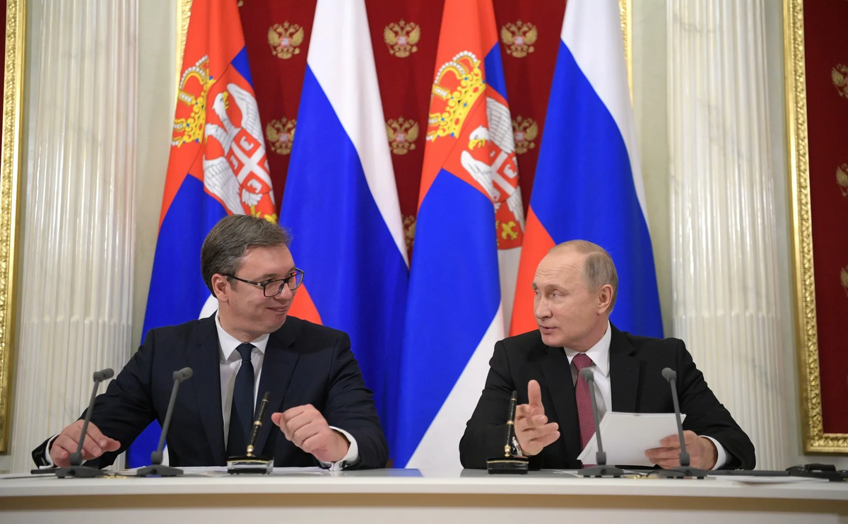 Президент Республики Сербии Александр Вучич и Президент Российской Федерации Владимир Владимирович Путин