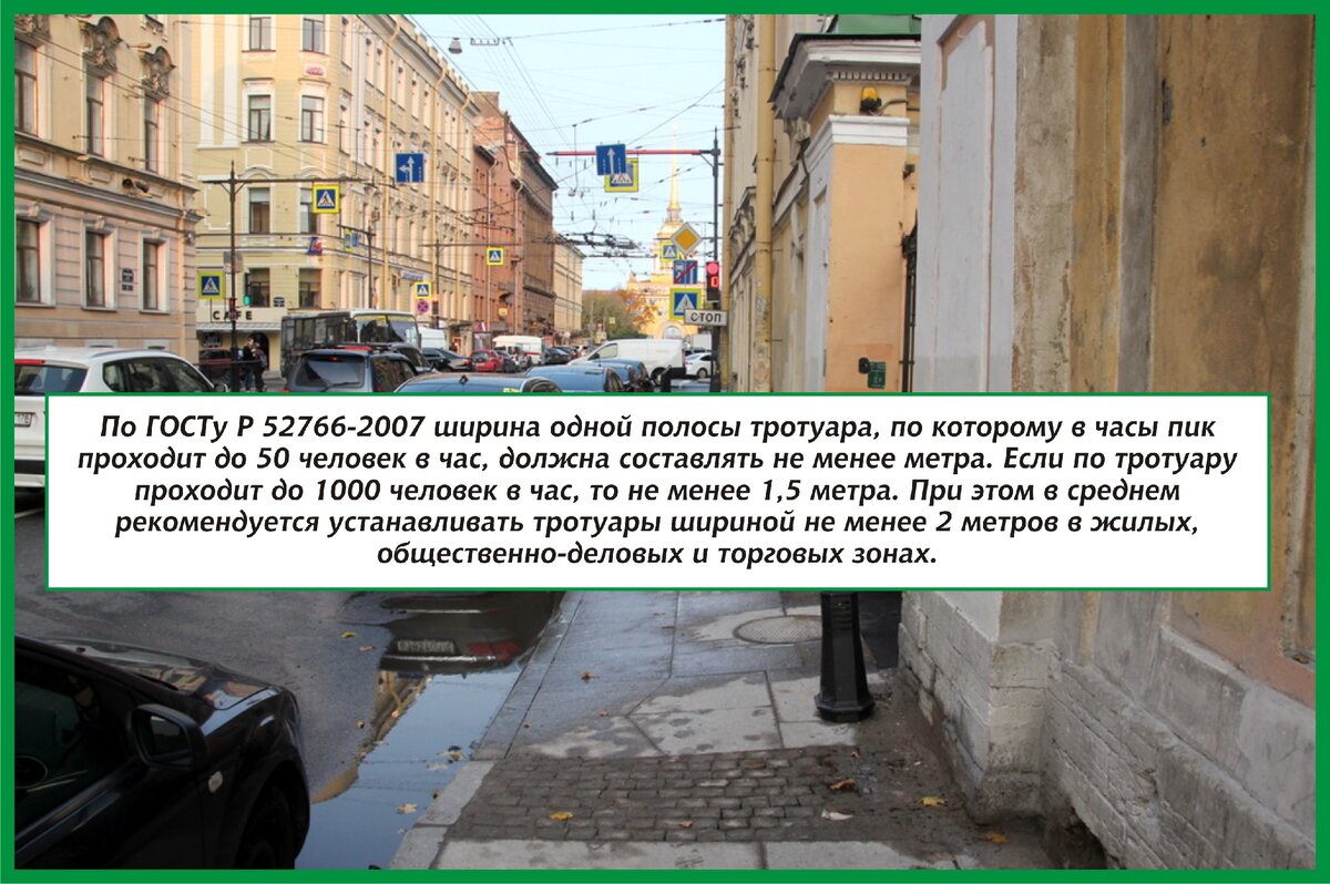 Какой должна быть ширина тротуара, Старо-Петергофский проспект | дневник  микрика | Дзен