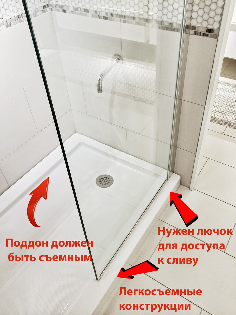 Что необходимо предусмотреть при устройстве поддона. © Studio Light & Shade/Adobe