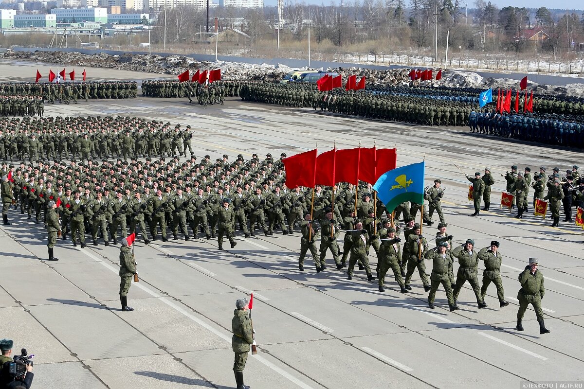 подготовка к параду на полигоне Алабино