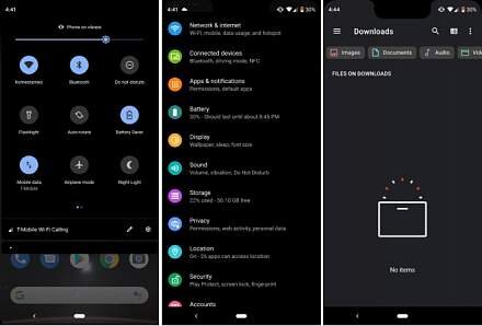 Android Q в тёмной теме. Картинка из интернета. 