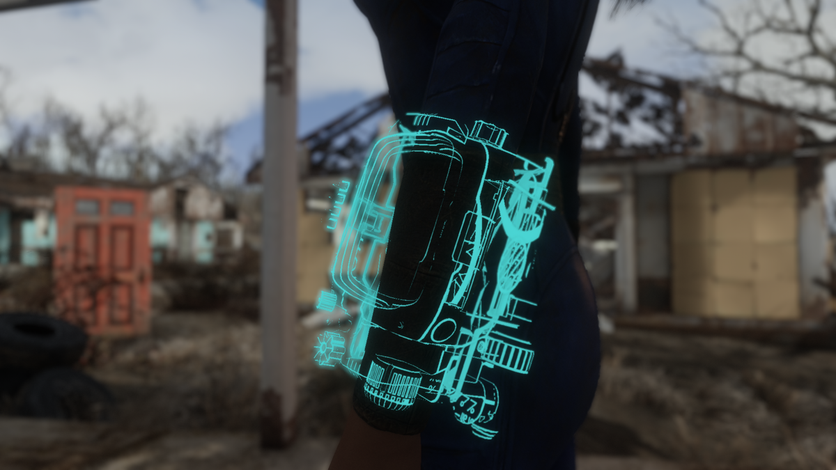 Holographic Pip-Boy 8000 - бирюзовый
