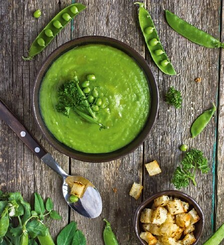 Вот такой вариант зеленого домашнего крем-супа получается, если его приготовить по рецепту ниже