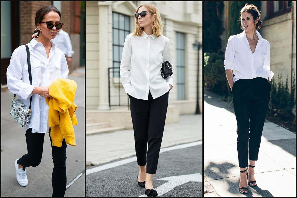 Белая рубашка - нестареющая классика.