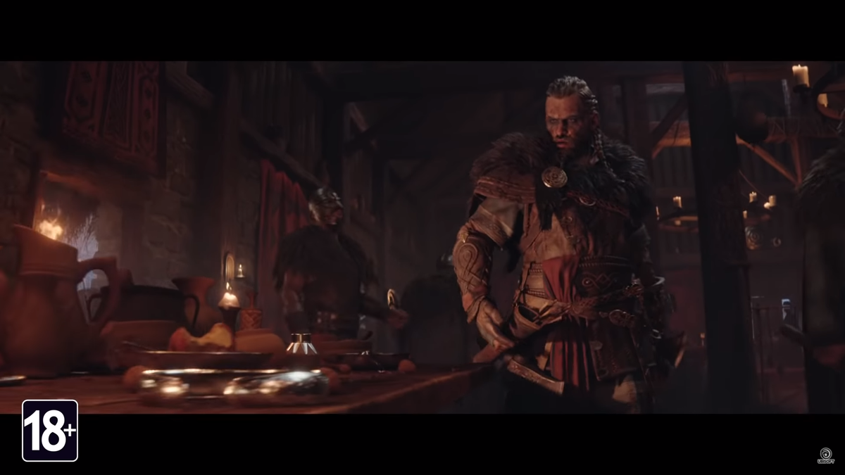 Assassin's Creed Valhalla кадр из трейлера игры.