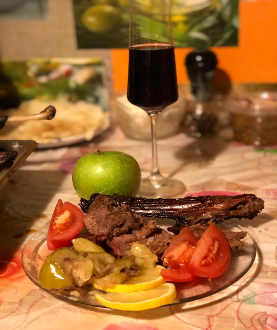 Готовое гусь с овощами