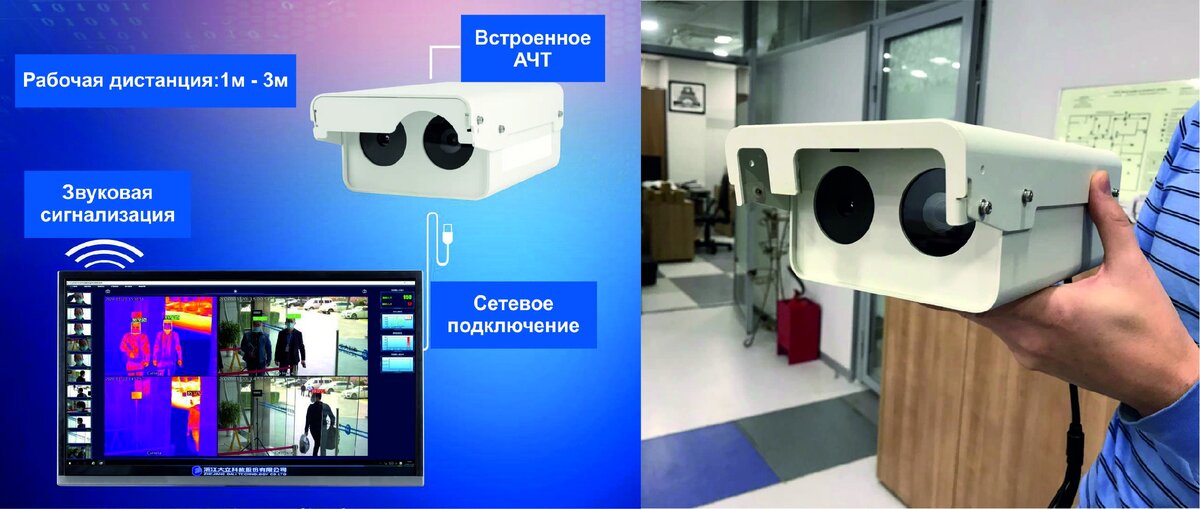 тепловизионный комплекс со встроенным АЧТ - ISMTB-DL-60