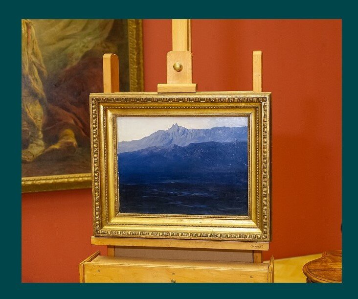 Картина "Ай-Петри. Крым" Архипа Куинджи, похищенная из Третьяковской галереи в 2019 году