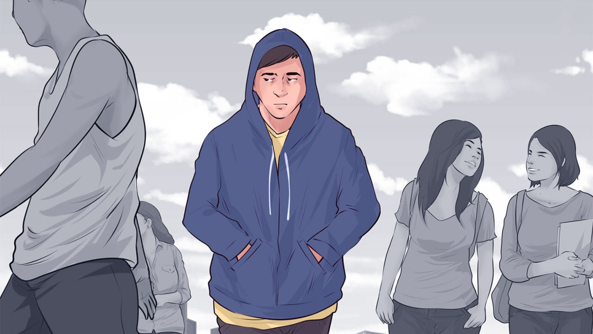 Социофоб. Рисунки людей с социофобией. Социофоб картинки. Социофоб это человек который. Интроверт в толпе