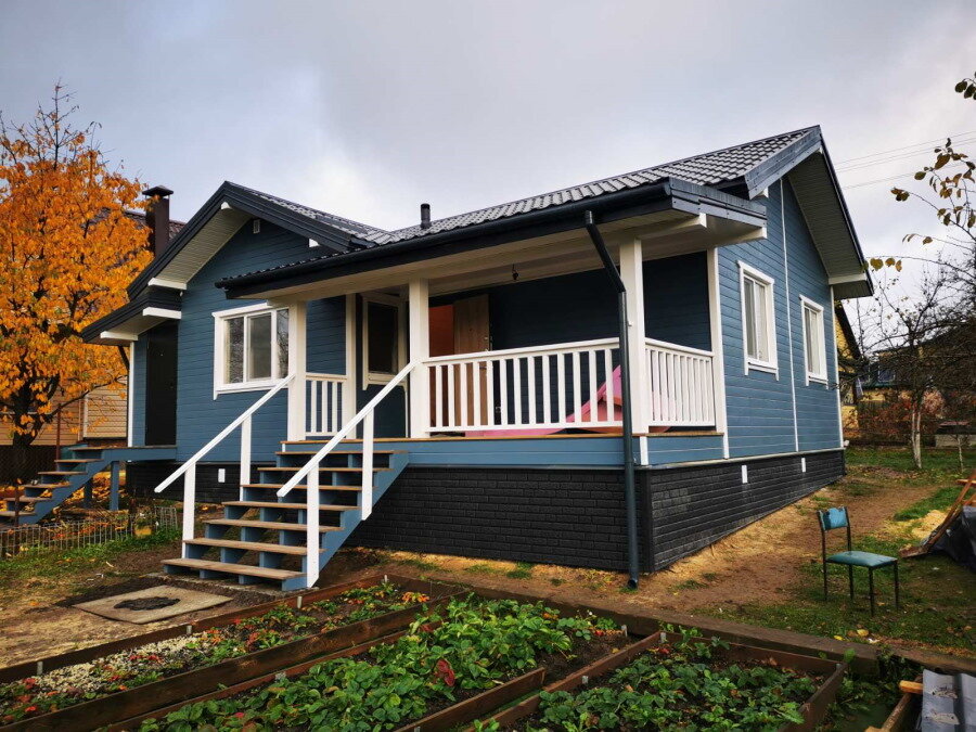 Завершили строительство одноэтажного каркасного дома в Беларуси