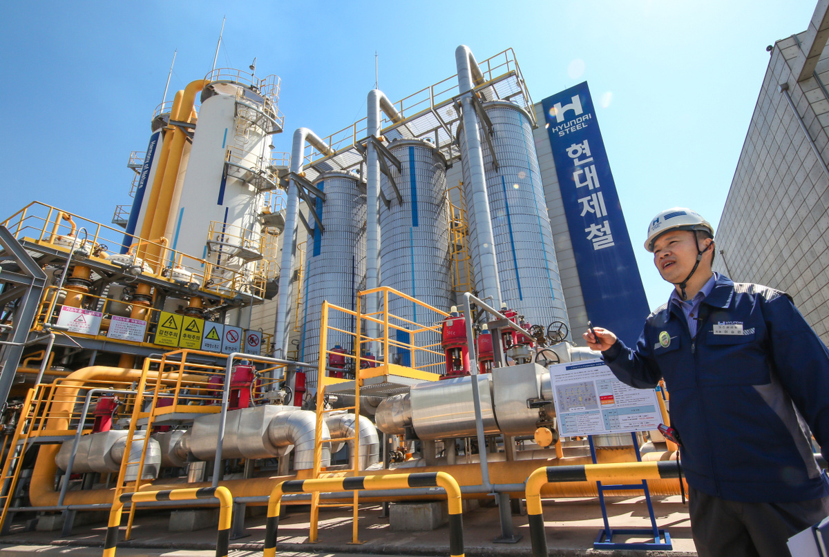 Водородный завод Hyundai Steel на Dangjin Integrated Steel Mills в Данджине, провинция Южный Чхунчхон (Hyundai Steel)