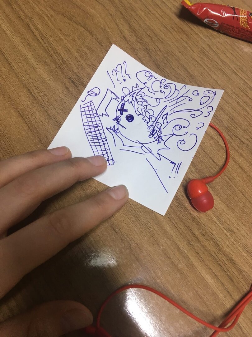 Вот так коллега нарисовала меня в момент "завала" на работе :D