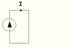 рис 2. Генератор тока  величиной I

