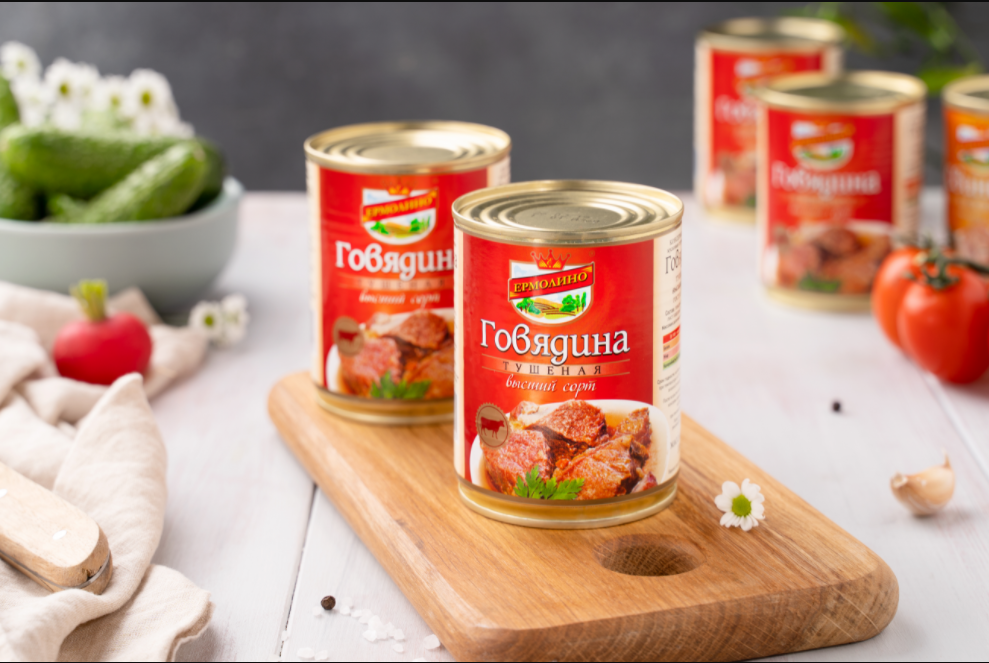 Продукты ермолино каталог продукции. Тушенка. Продукция Ермолино. Мясные консервы. Тушенка Ермолино.