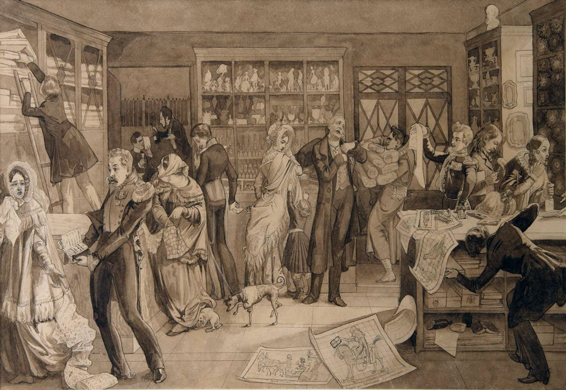 "Магазин", Павел Федотов, 1844-46. (сс) Wikimedia Commons