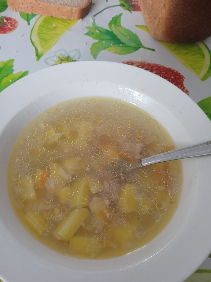 Суп с рисом.