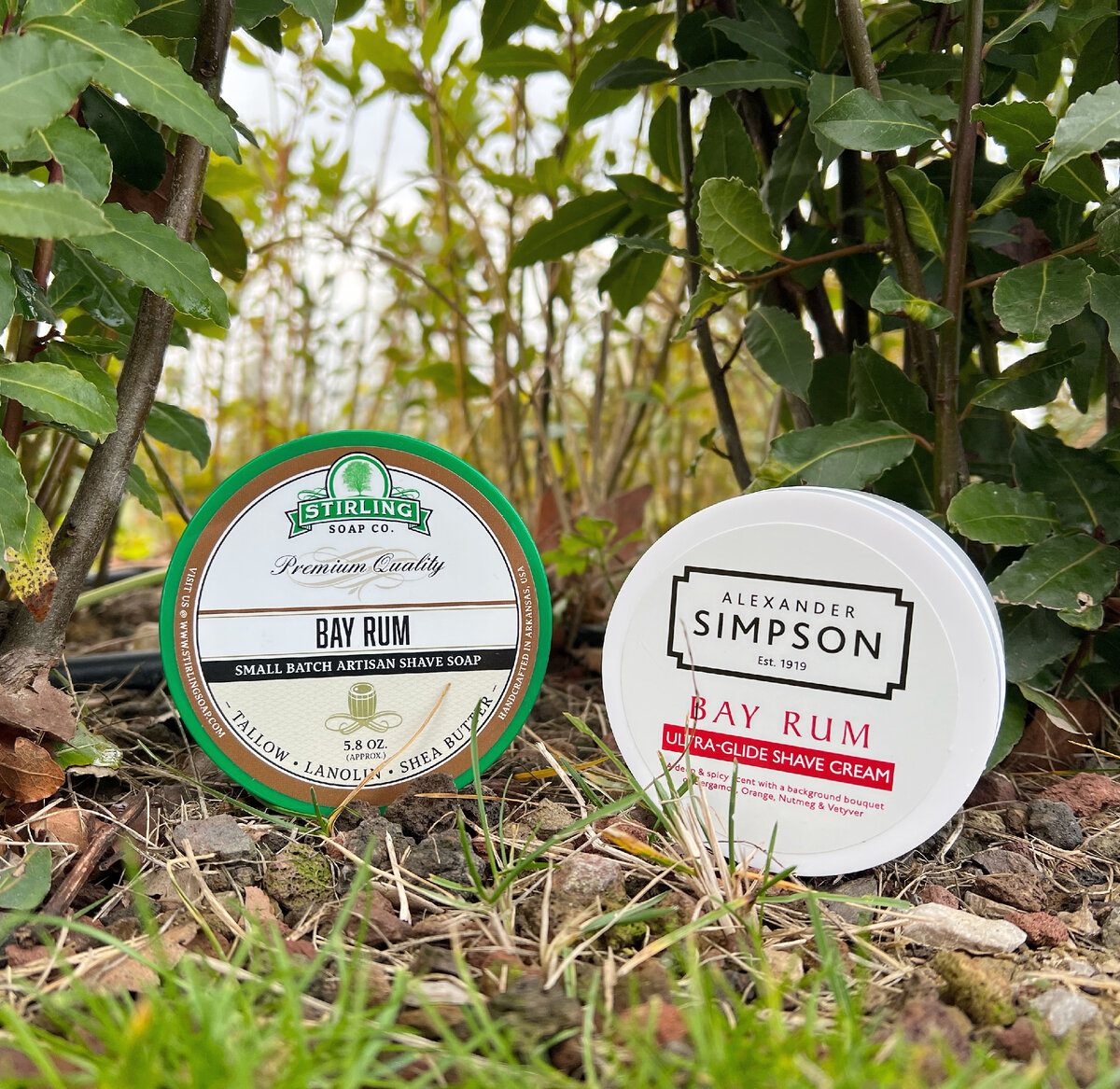 Два мыла для бритья с ароматом Bay Rum
