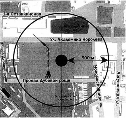 Радиус падения. Радиус разрушения при падении Останкинской башни. Зона покрытия Останкинской телебашни на карте. Зона 78.