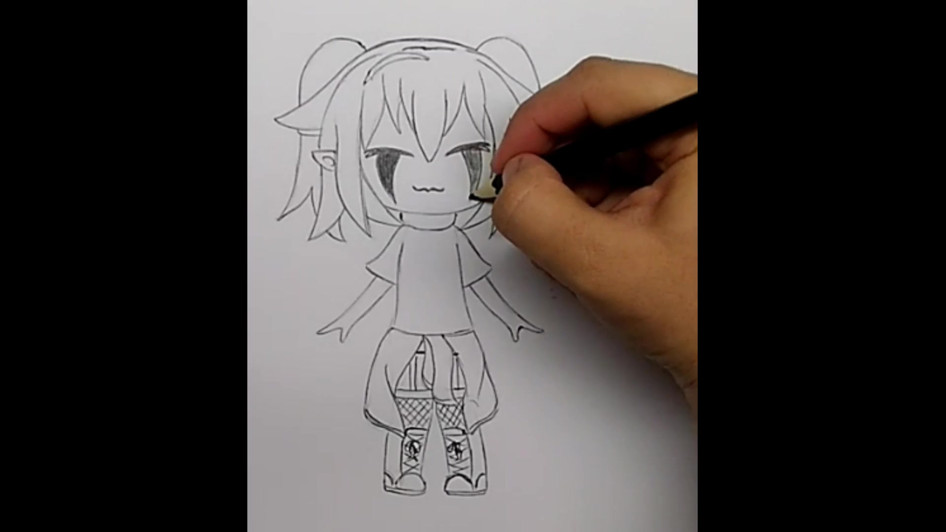 Drawing Gacha life character  как нарисовать милую девочку