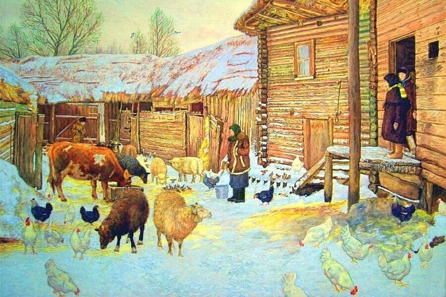 Опиши подворье крестьянина изображенное на рисунке 3 класс окружающий мир
