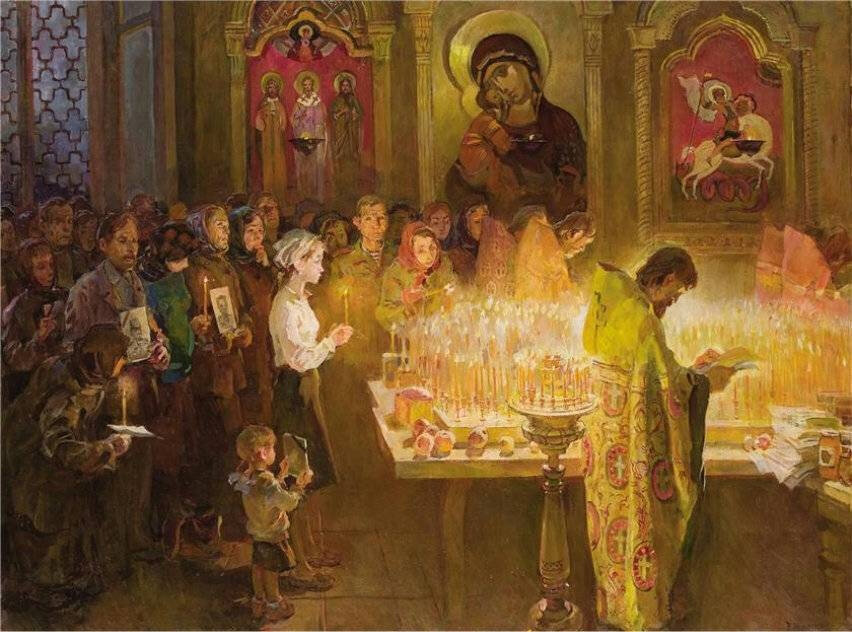    Пасхальная служба в церкви