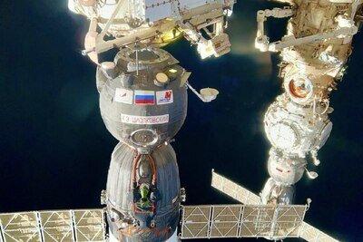    Пилотируемый корабль «Союз МС-22» ©Telegram-канал летчика-космонавта Олег Артемьев