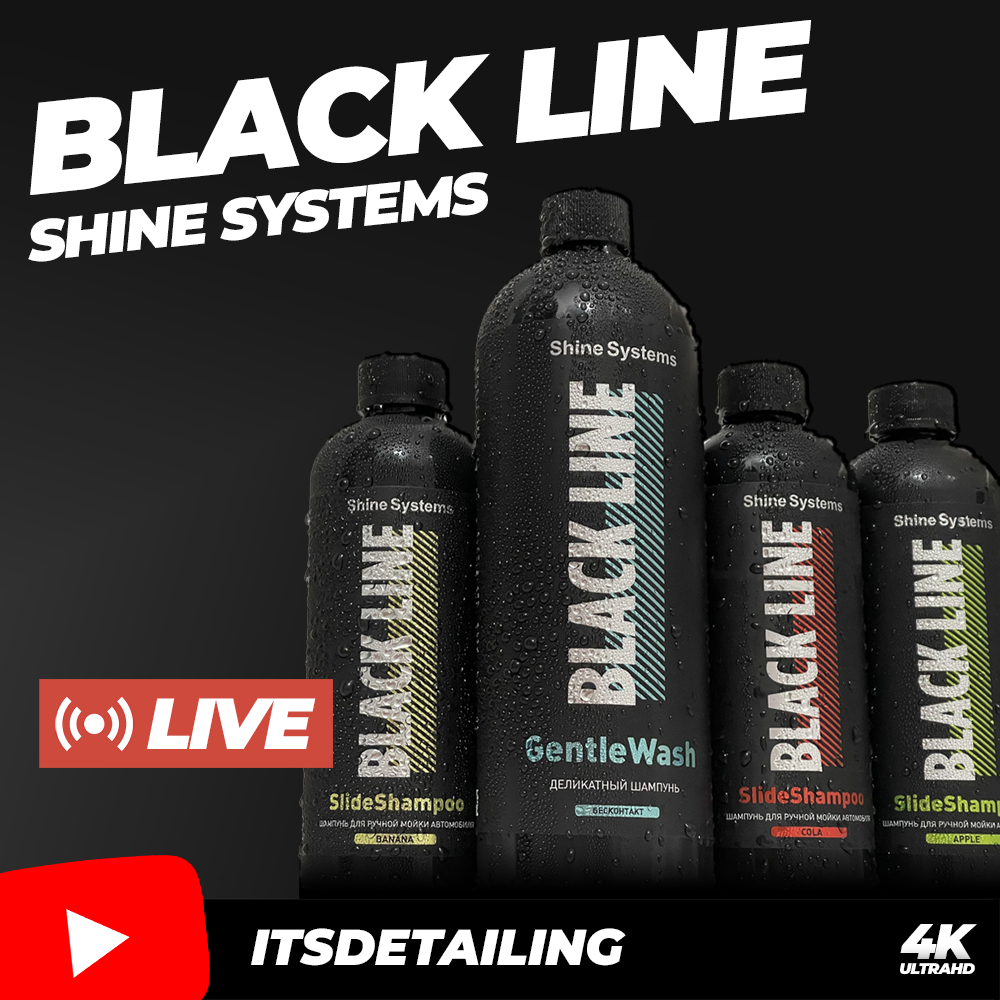 SHINE SYSTEMS BLACK LINE. GENTLEWASH. SLIDESHAMPOO. НОВИНКИ | ITS DETAILING  | Дзен